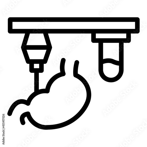 Science bioprinting icon. Outline Science bioprinting vector icon for web design isolated on white background
