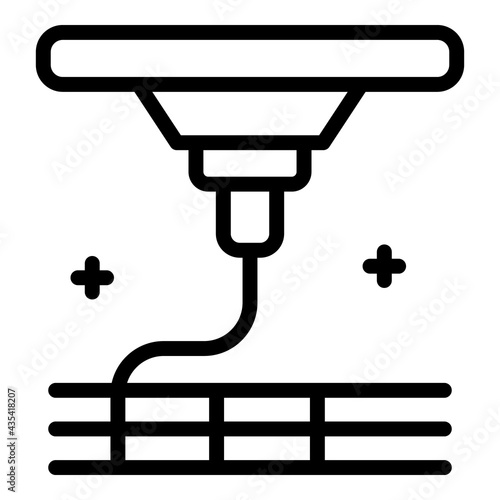 Organism bioprinting icon. Outline Organism bioprinting vector icon for web design isolated on white background
