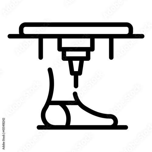 Leg bioprinting icon. Outline Leg bioprinting vector icon for web design isolated on white background