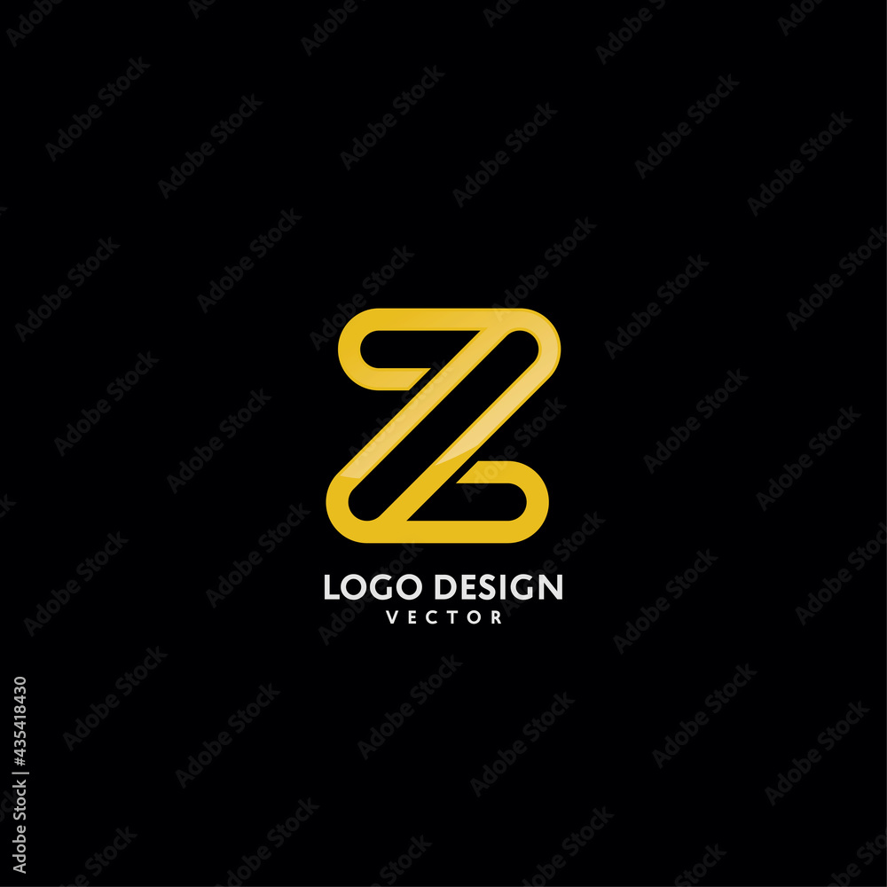 Z Letter Gold Monogram Logo Design Z Letter Gold Monogram Logo Design