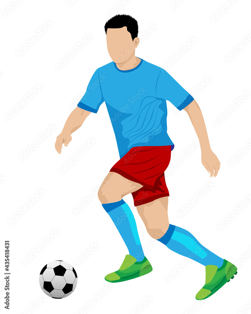 isolated football player on white background vector design