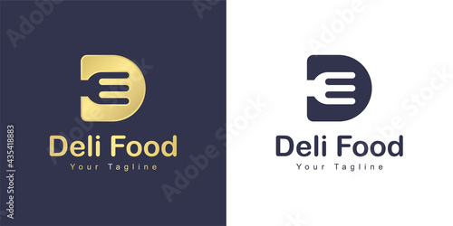 The letter D logo has a restaurant concept