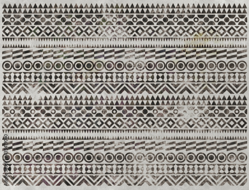 ギリシャ・ヒオス島のクシスタ風の壁紙テクスチャ 単純な幾何学模様の壁