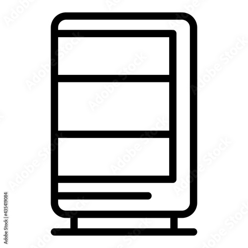 Soda vending machine icon. Outline Soda vending machine vector icon for web design isolated on white background
