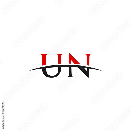 Free Download UN initial swoosh horizon, letter logo designs vector - GFXLoad