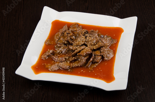 stew in gravy with spices