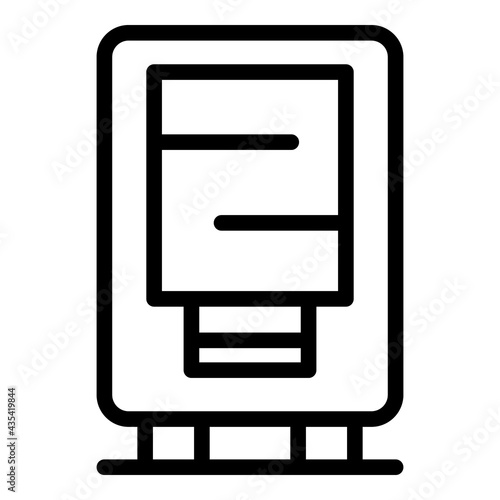 Purchase vending machine icon. Outline Purchase vending machine vector icon for web design isolated on white background
