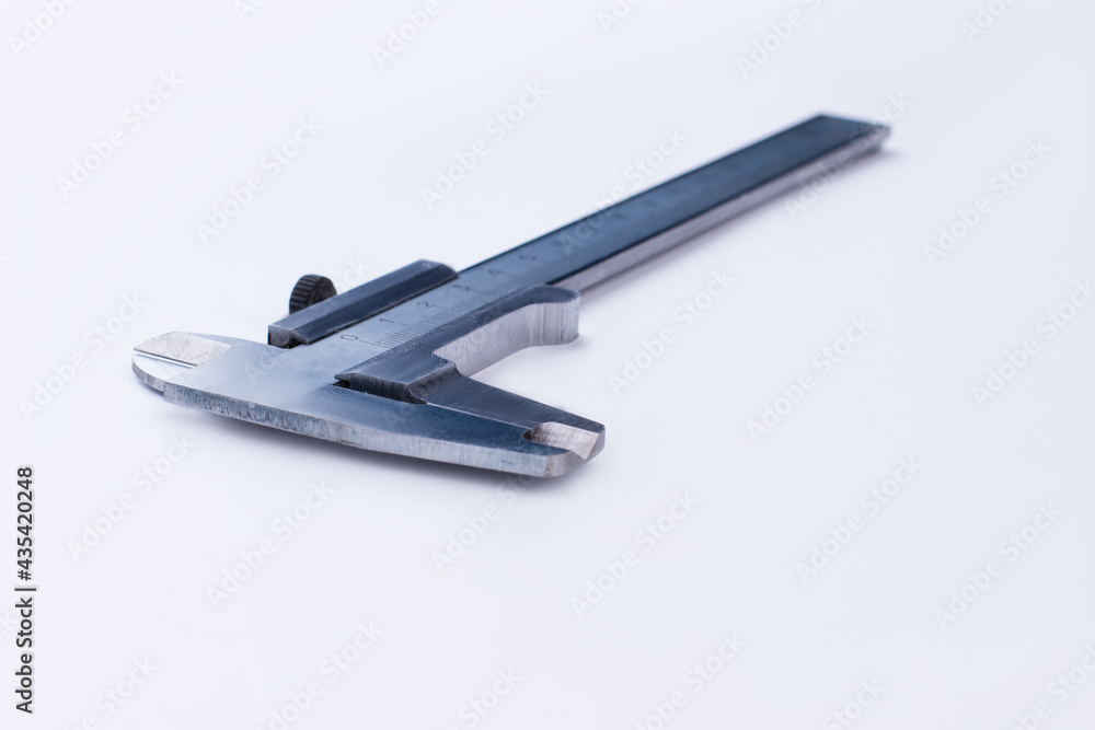 Precision measurement tool. Caliper isolated on white background. Precision measurement tool. Caliper isolated on white background.