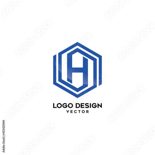 H Hexagon Logo Design