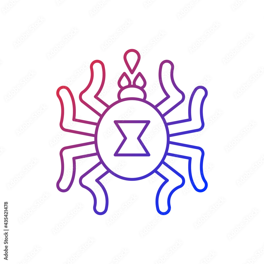 Venomous insects gradient linear vector icon. Dangerous bugs transimitting infectious disease. Thin line color symbols. Modern style pictogram. Vector isolated outline drawing Venomous insects gradient linear vector icon. Dangerous bugs transimitting infectious disease. Thin line color symbols. Modern style pictogram. Vector isolated outline drawing