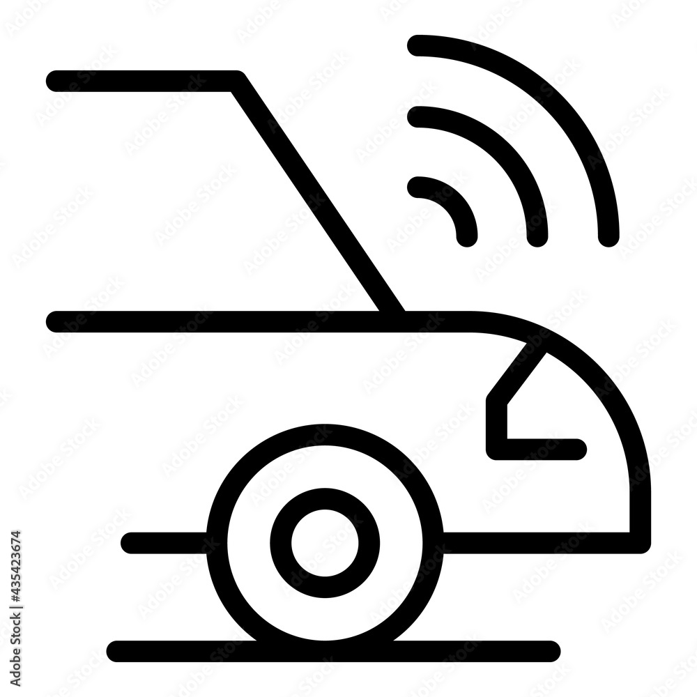 Autonomous car vehicle icon. Outline Autonomous car vehicle vector icon for web design isolated on white background Autonomous car vehicle icon. Outline Autonomous car vehicle vector icon for web design isolated on white background