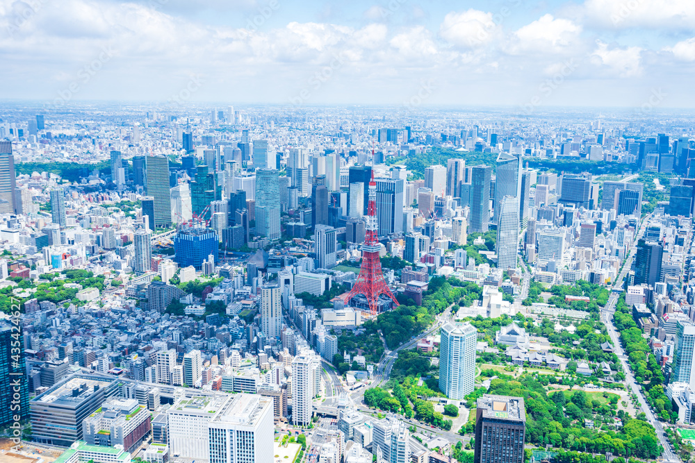 東京都心部 ヘリコプター空撮写真