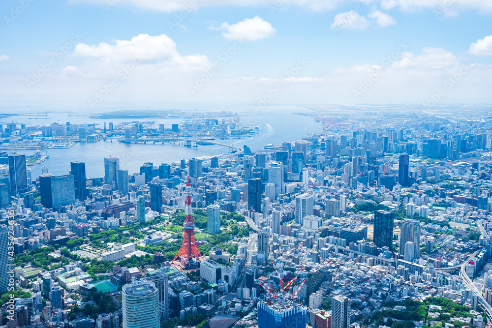 Central Tokyo  /  東京タワー・東京ベイエリア・東京都心部 ヘリコプター空撮写真