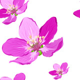 Floral seamless pattern. Vector illustration.
