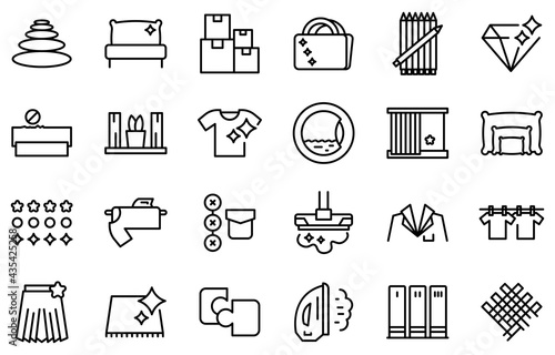 Perfectionism icons set. Outline set of perfectionism vector icons for web design isolated on white background