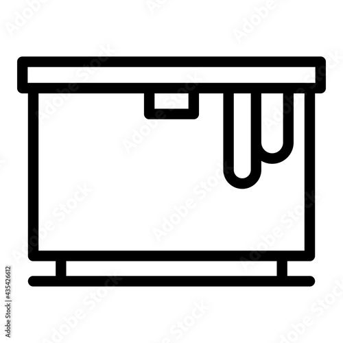 Repair refrigerator icon. Outline Repair refrigerator vector icon for web design isolated on white background