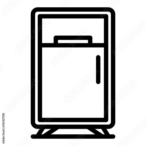 Maintenance refrigerator icon. Outline Maintenance refrigerator vector icon for web design isolated on white background