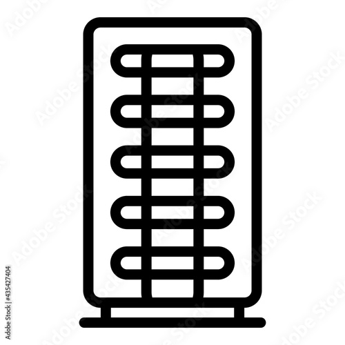 Fridge chiller icon. Outline Fridge chiller vector icon for web design isolated on white background
