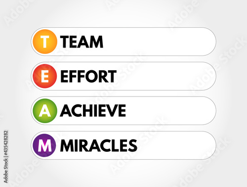 TEAM - Team Effort Achieve Miracles acronym, business concept background