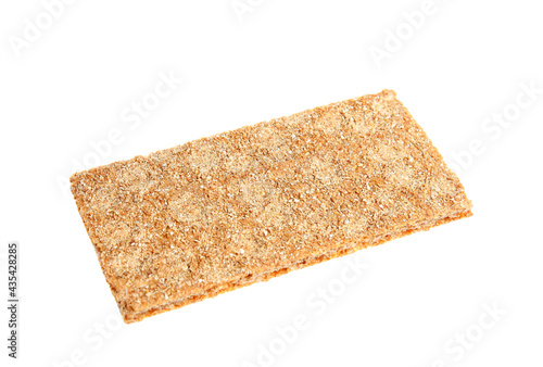 Photos Fresh crunchy rye crispbread isolated on white