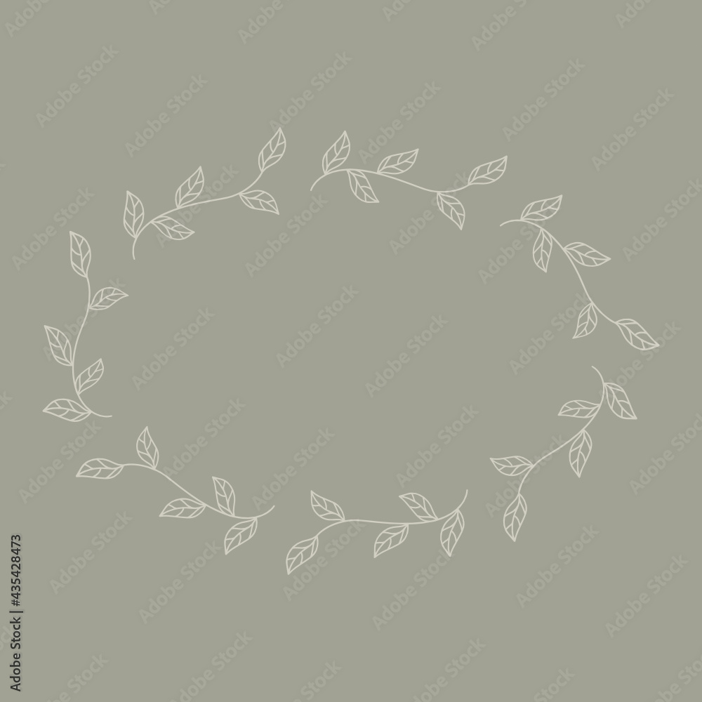 leaves frame, graphic design element leaves frame, graphic design element