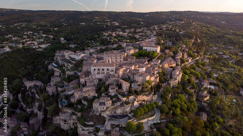 Obraz premium Gordes, France. Drone Shot