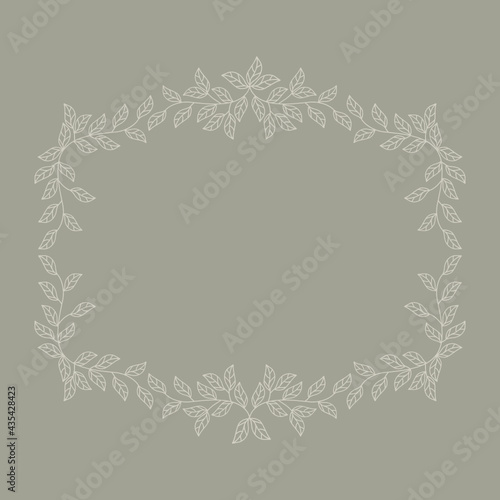 leaves frame, graphic design element