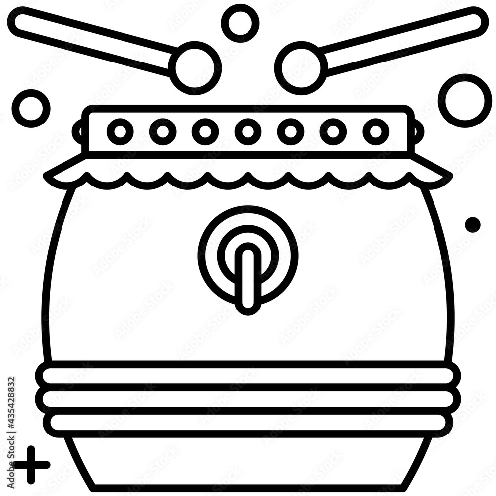 Drum icon Dragon Boat festival related vector Drum icon Dragon Boat festival related vector