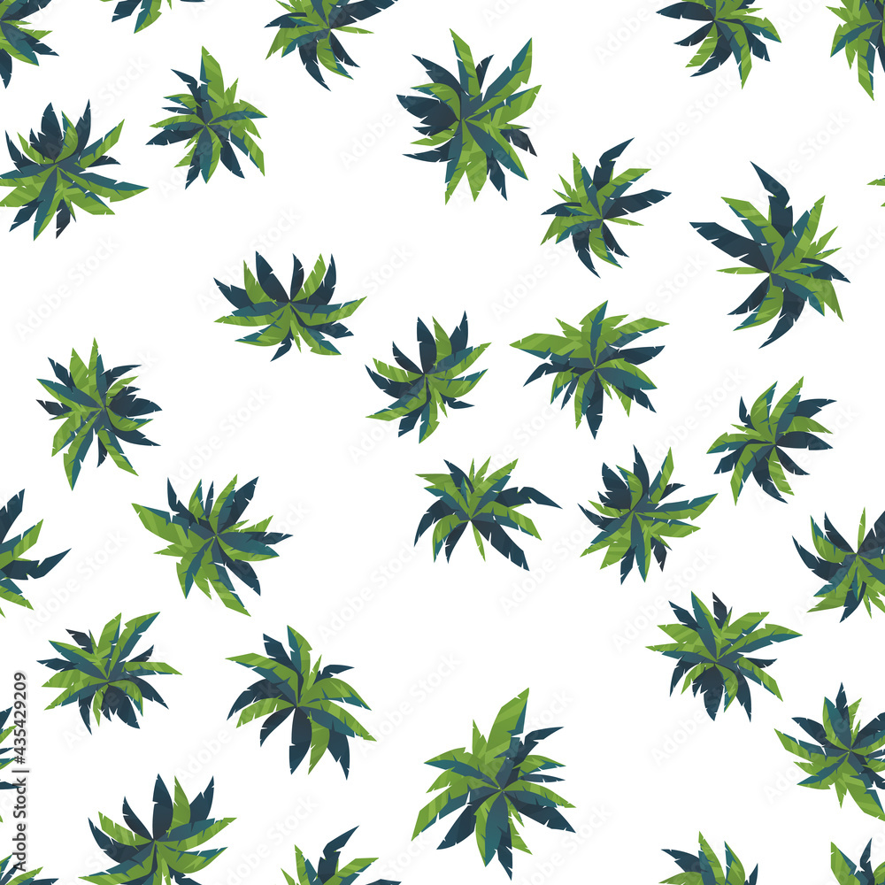 Seamless pattern from palm trees top view. Good for clothing and textiles. Vector illustration. Seamless pattern from palm trees top view. Good for clothing and textiles. Vector illustration.