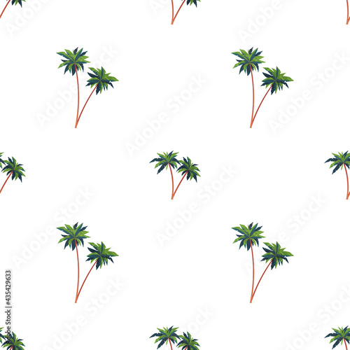 Seamless pattern with palms. Good for covers  fabrics  postcards and printing.