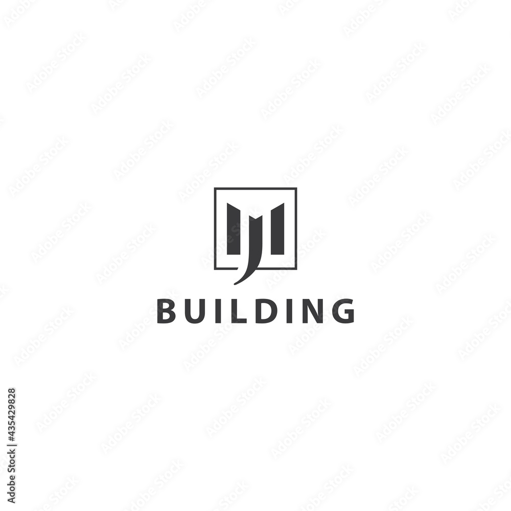letter m j, building logo for real estate letter m j, building logo for real estate