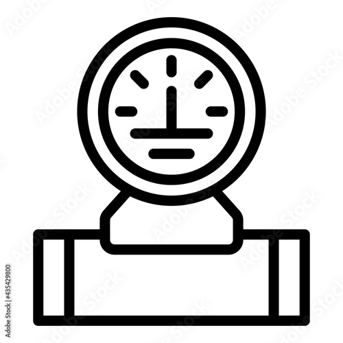 Pressure water meter icon. Outline Pressure water meter vector icon for web design isolated on white background