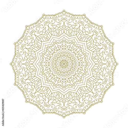 Mandala. Circular figure representing the universe in Hindu and Buddhist