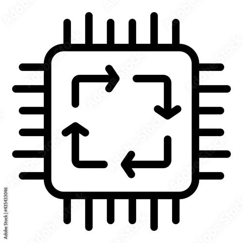 System regeneration icon. Outline System regeneration vector icon for web design isolated on white background