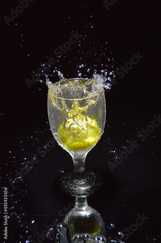 Lemonade Splash On The Glass