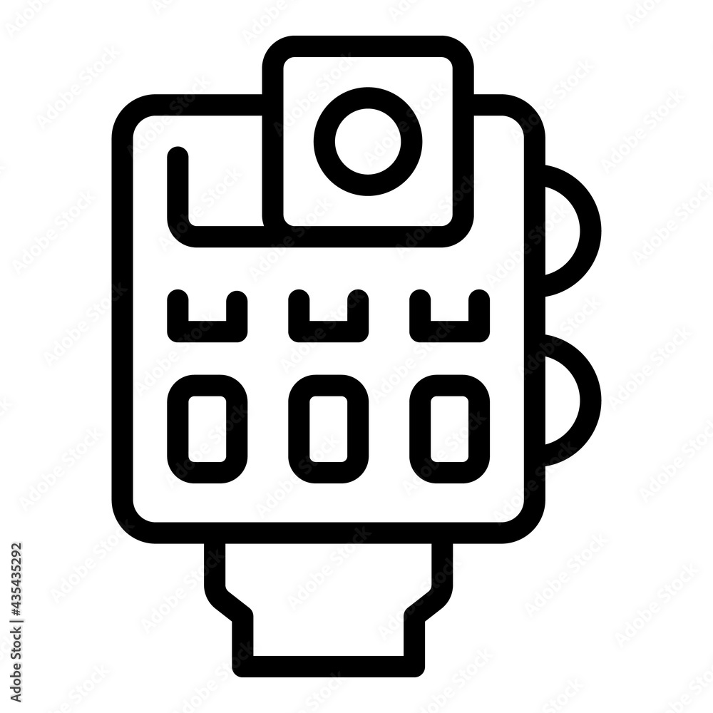 Naklejka premium Speed limit radar icon. Outline Speed limit radar vector icon for web design isolated on white background