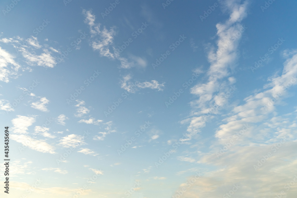 Beautiful clouds and blue sky. Soft sky with soft clouds background.