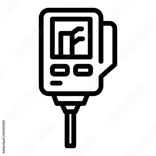 Ph device icon. Outline Ph device vector icon for web design isolated on white background