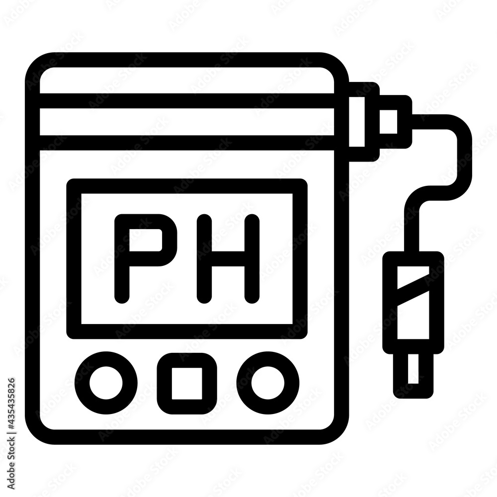 Research ph meter icon. Outline Research ph meter vector icon for web design isolated on white background Research ph meter icon. Outline Research ph meter vector icon for web design isolated on white background