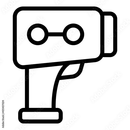 Gun laser meter icon. Outline Gun laser meter vector icon for web design isolated on white background