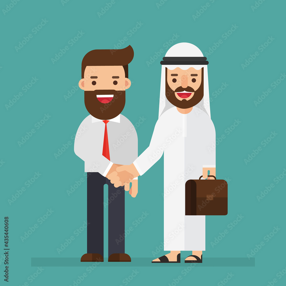 Arabic Business man shaking hands Arabic Business man shaking hands