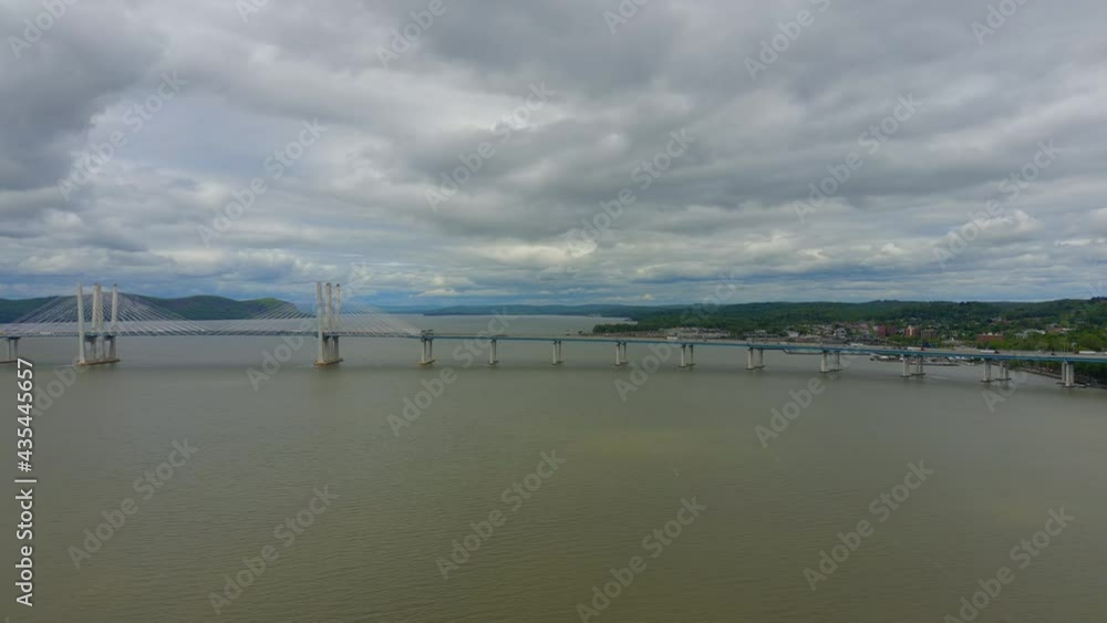 Aerial epic views of the Tappan Zee Bridge on a cloudy day. Aerial epic views of the Tappan Zee Bridge on a cloudy day.