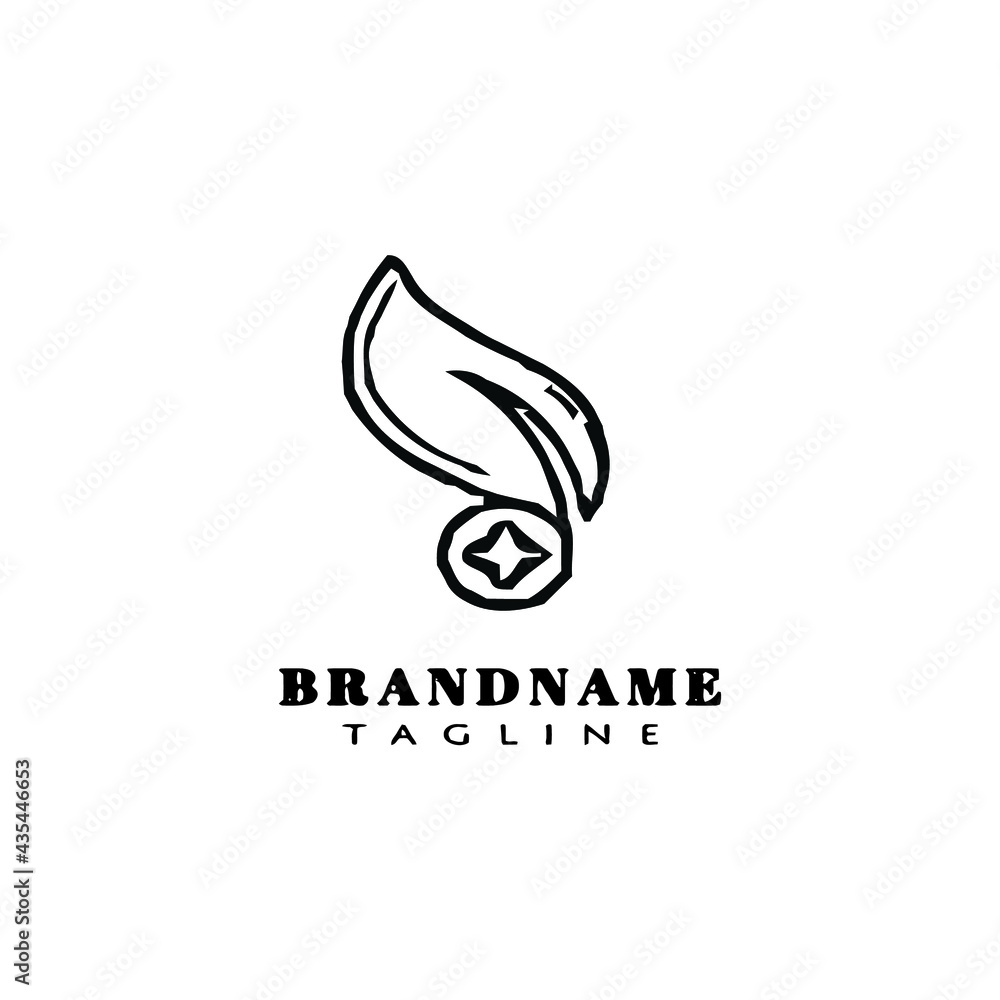 Obraz premium cute leaf logo template icon vector illustration