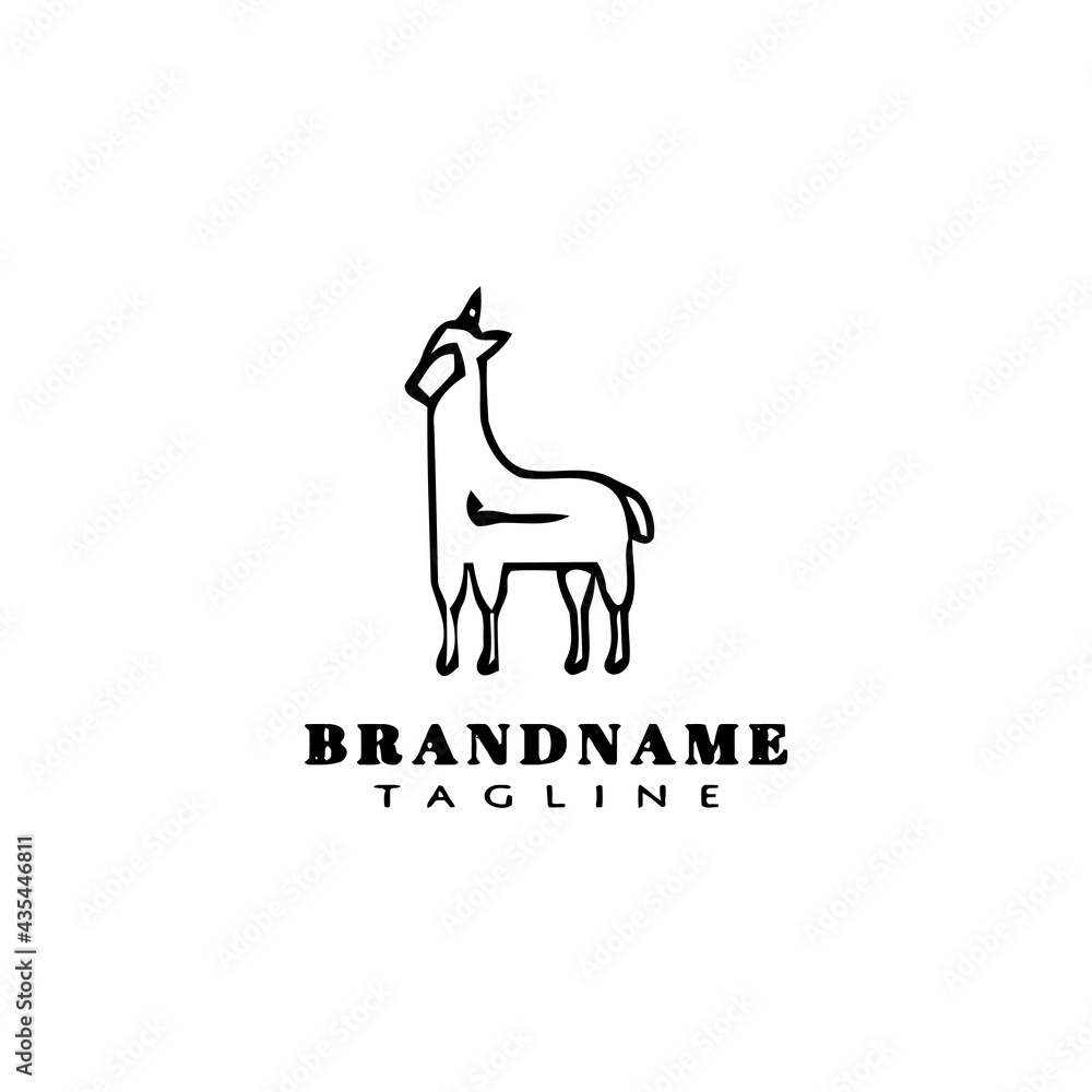 cute alpaca logo template icon vector illustration cute alpaca logo template icon vector illustration