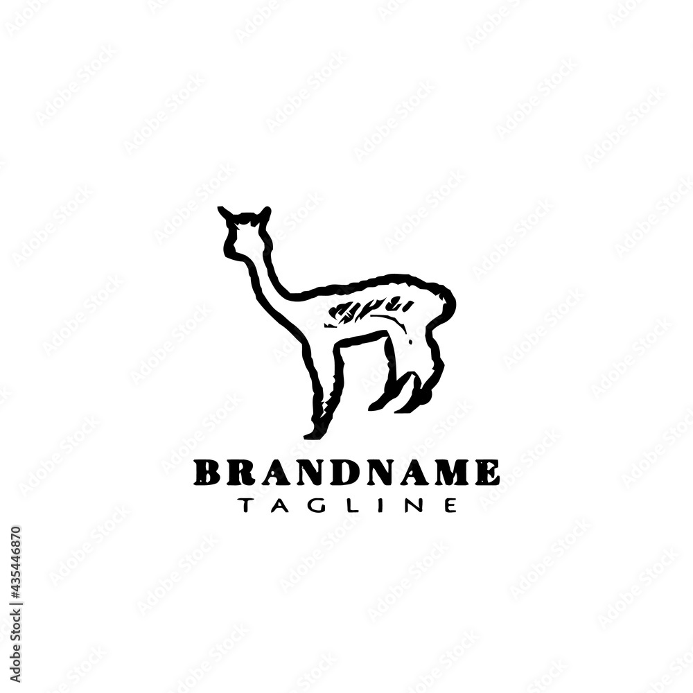 cute alpaca logo template icon vector illustration cute alpaca logo template icon vector illustration