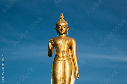 Budha statue with blue sky in the background