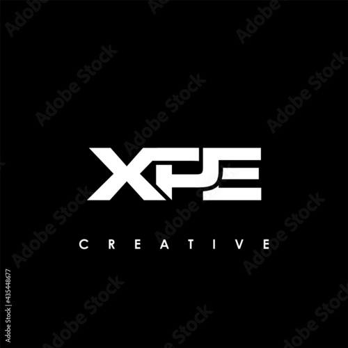 XPE Letter Initial Logo Design Template Vector Illustration