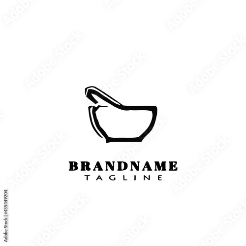 mortal pestle logo icon design template vector illustration