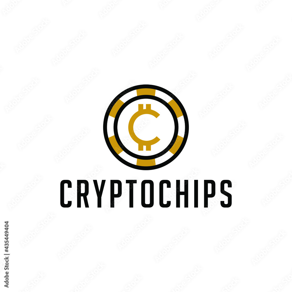Crypto Chips Logo Tamplate Vector Design Crypto Chips Logo Tamplate Vector Design
