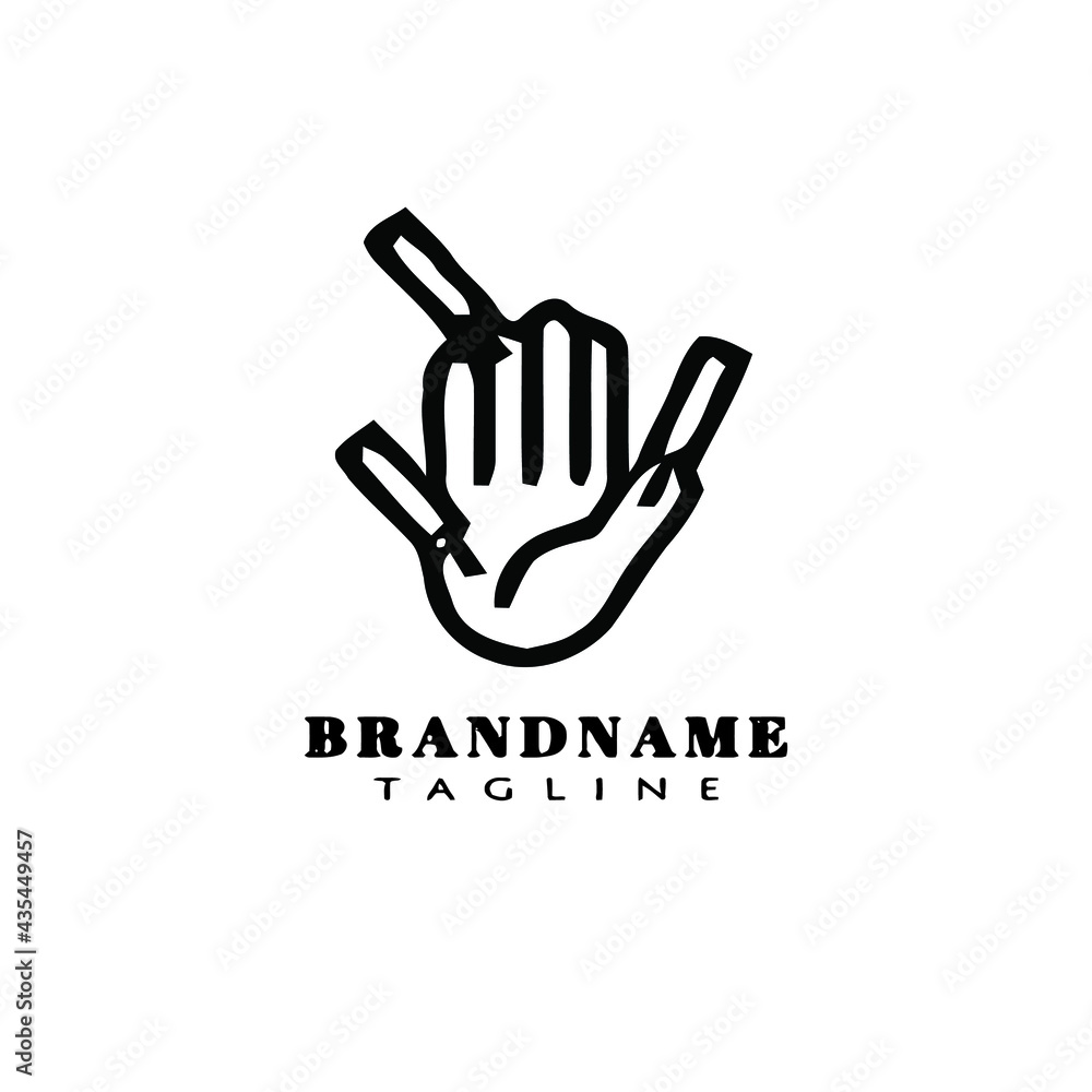 Fototapeta premium acupuncture hand logo icon design template vector illustration